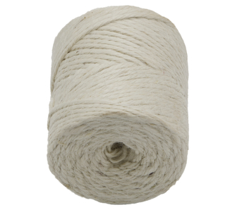 Jutový motouz - cívka - bělený - cívka 200g , cca 60 m , průměr 3.5 mm