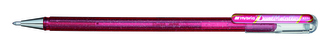 Pero gelové Pentel Hybrid Dual Metallic K110 - růžová 1mm Pero gelové Pentel Hybrid Dual Metallic K110 - růžová 1mm