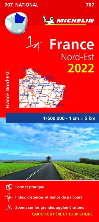 Michelin Nordostfrankreich. Straßen- und Tourismuskarte 1:500.000