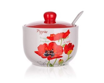 Cukřenka se lžičkou Red Poppy
