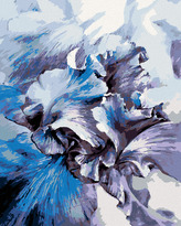 Malování podle čísel - MODRÉ KOSATCE - 80x100 cm, vypnuté plátno na rám