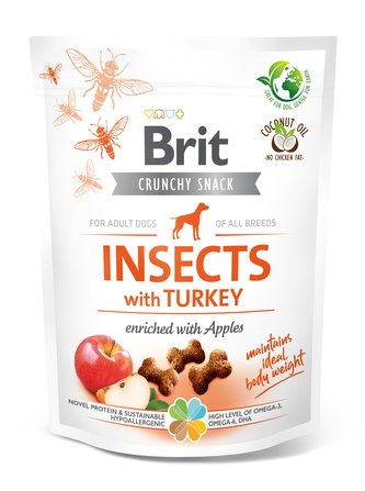 Brit Care Dog Crunchy Cracker s hmyzem_kruti/jablka_200g Brit Care Dog Crunchy Cracker s hmyzem_kruti/jablka_200g