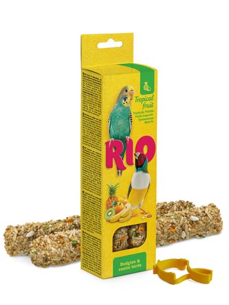 RIO tycinky pro andulky a drobne exoty s tropickym ovocem 2x40g