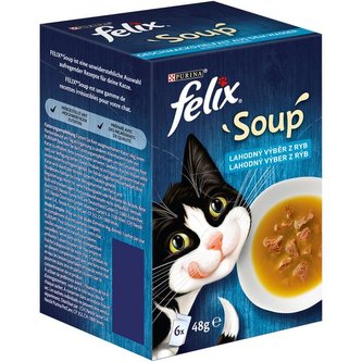 Kap.FELIX Soup polevky s treskou,tunakem a platysem 6x48g