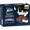 Kap.FELIX TASTY SHREDS Multipack hovezi,kure,losos,tunak ve stave 12x80g