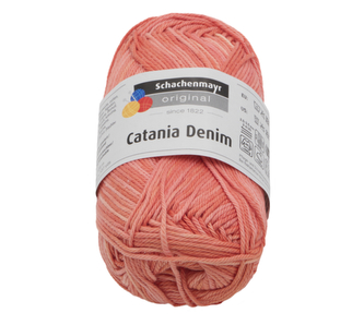 Příze CATANIA DENIM - korálová - 50g / 125 m