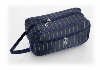 Taška kosmetická 25x9,5x14cm  PRUHY fialová