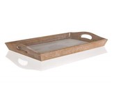 Podnos dřevo servírovací 40x26cm  RUSTIN WHITE