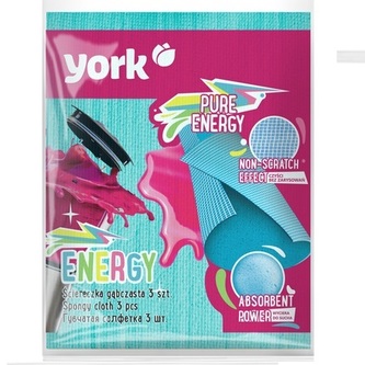 Utěrka houbová 3ks 21x24cm  ENERGY YORK