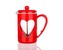 Konvice french press 800ml sklo/nerez/plast filtr   DARBY red