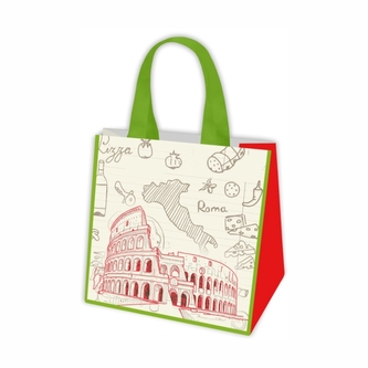 Taška nákupní textilní 34x36x22cm  ŘÍM