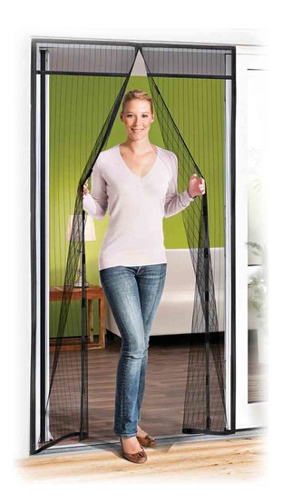 Síť proti hmyzu balkonová magnetická 220x100cm  FLORASUN černá