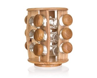 Kořenky sklo 12ks v dřevěném stojanu  BRILLANTE Kořenky sklo 12ks v dřevěném stojanu  BRILLANTE