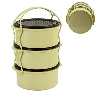 Jídlonosič plast 3x1,5L KOZÁČEK béžová/hnědá