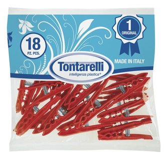 Kolíčky na prádlo 18ks plast  TONTARELLI MINIMOLLET