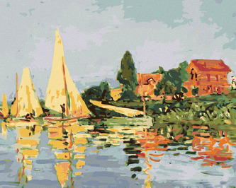 Malování podle čísel - REGATA V ARGENTEUIL (CLAUDE MONET) - 80x100 cm, vypnuté plátno na rám Malování podle čísel - REGATA V ARGENTEUIL (CLAUDE MONET) - 80x100 cm, vypnuté plátno na rám