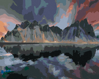 Malování podle čísel - HORA VESTRAHORN NA ISLANDU - 80x100 cm, vypnuté plátno na rám Malování podle čísel - HORA VESTRAHORN NA ISLANDU - 80x100 cm, vypnuté plátno na rám