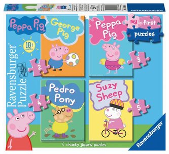 Ravensburger Moje první puzzle - Prasátko Peppa/2,3,4,5 dílků