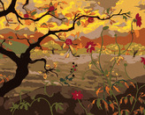 Malování podle čísel - JABLOŇ S ČERVENÝMI PLODY (PAUL RANSON) - 40x50 cm, bez rámu a bez vypnutí plátna