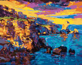 Malování podle čísel - ÚTES VE STYLU IMPRESIONISMU - 40x50 cm, bez rámu a bez vypnutí plátna
