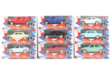 Auto Welly Škoda 1:60 kov/plast 7cm mix druhů na volný chod v krabičce 10x4x4cm