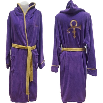 Pánský župan Prince: Symbol (M/L) fialový fleece