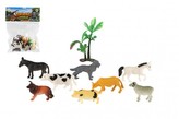 Zvířátka domací farma 9ks plast 3-5cm v sáčku 14x19x2cm