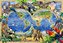 Puzzle Mapa Království zvířat 2v1, dřevěné, 150 dílků