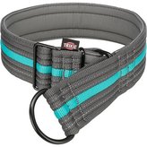 Polostahovací obojek FUSION, M-L: 38-48 cm/ 45 mm, grafit/oceán
