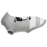 Svetr PINEY, motiv pes, šedá - DOPRODEJ - S:33cm, hruď:38cm, krk:34cm