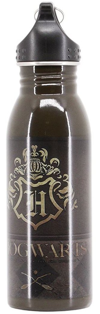 Nerezová láhev na pití Harry Potter: Zlaté logo Bradavic (objem 500 ml)