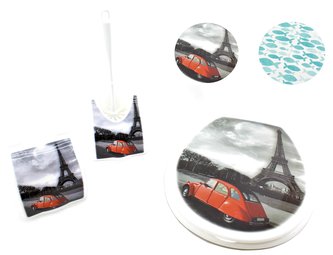 WC sada 3 díly dekor plast