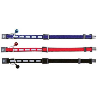 Obojek pro kočku reflexní, sametový 22-36 cm