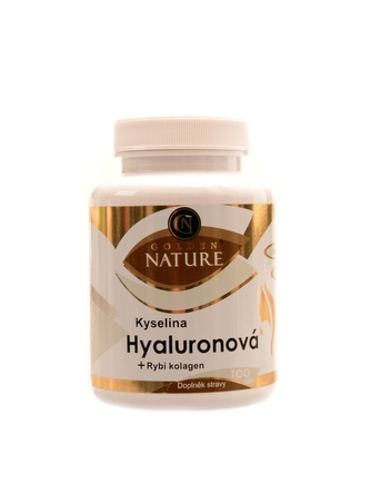 Golden Nature - Kys. Hyaluronová + Rybí kolagen + C 100 kapsl