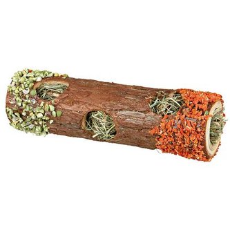 Dřevěný tunel se senem a květy ibišku, mrkví a hráškem 6,5 x 20 cm, 25 g
