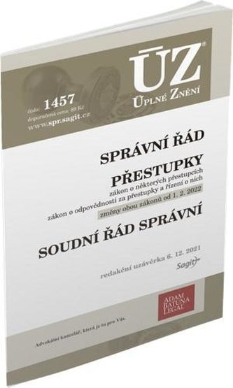 ÚZ 1457 Správní řád, Soudní řád správní, Přestupky