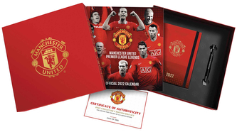 Oficiální dárkový set FC Manchester United: Kalendář - diář - propiska (32 x 32 x 4 cm)