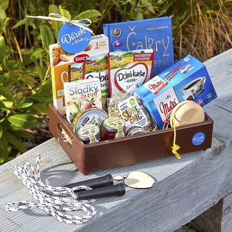 Dřevěný podnos Buď fit!