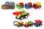 Auto stavební stroj mini 6ks plast 4,5-6cm na zpětné natažení na kartě 30x18x3cm
