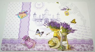 Prostírání 43x28cm Levandule plast 6 ks