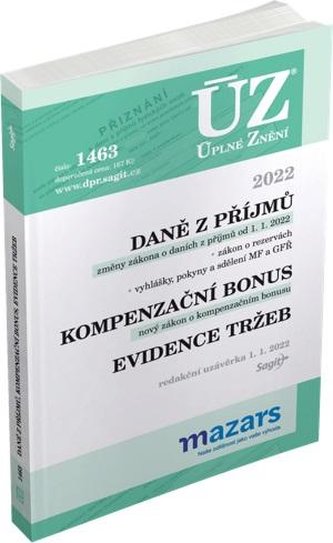 ÚZ 1463 Daně z příjmů, Evidence tržeb, 2022