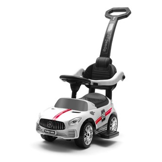 Dětské odrážedlo se zvukem a vodící tyčí Baby Mix RACER bílé