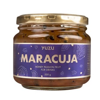Yuzu Yuzu Maracuja - Nápojový koncentrát s kousky Maracuji, s vitaminem A, B, C 550 g