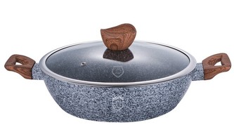 Pekáč kulatý s mramorovým povrchem a poklicí 32 cm Forest Line BERLINGERHAUS BH-1202