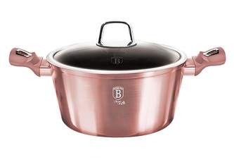 Kastrol s poklicí s mramorovým povrchem 20 cm I-Rose Edition BERLINGERHAUS BH-6034