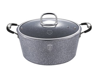 Kastrol s mramorovým povrchem 28 cm Gray Stone Touch Line BERLINGERHAUS BH-1153