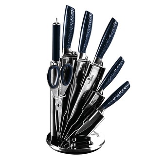 Sada nožů ve stojanu 8 ks Aquamarine Metallic Line BlackSmith