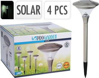 Lampa solární zahradní 47cm sada 4 ks PROGARDEN KO-DT3000090