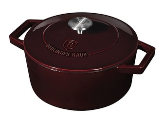 Pekáč litinový s poklicí 24 cm Burgundy Line BERLINGERHAUS BH-6497