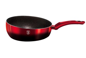 Pánev prohazovací s mramorovým povrchem 26 cm Black Burgundy Metallic Line BERLINGERHAUS BH-6098